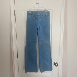 H&M Light Blue Corduroy Flared Jeans